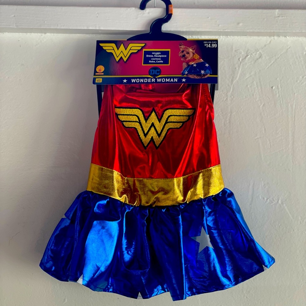 DC Comics Wonder Woman Dog Costume, medium.
